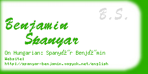 benjamin spanyar business card